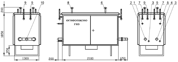 Газорегуляторные пункты шкафные* ГРПШ-13-2НВ-У1 с двумя основными и двумя резервными линиями редуцирования и разными регуляторами на среднее и низкое выходное давление при параллельной установке регуляторов Газорегуляторные пункты шкафные* ГРПШ-13-2НВ-У1 с двумя основными и двумя резервными линиями редуцирования и разными регуляторами на среднее и низкое выходное давление при параллельной установке регуляторов